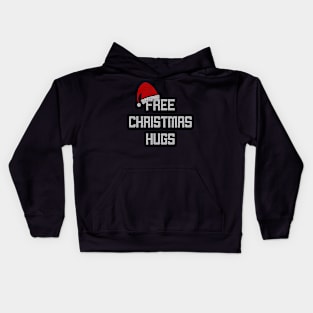 Free Christmas Hugs Cute Party Ugly Sweater Style Design Kids Hoodie